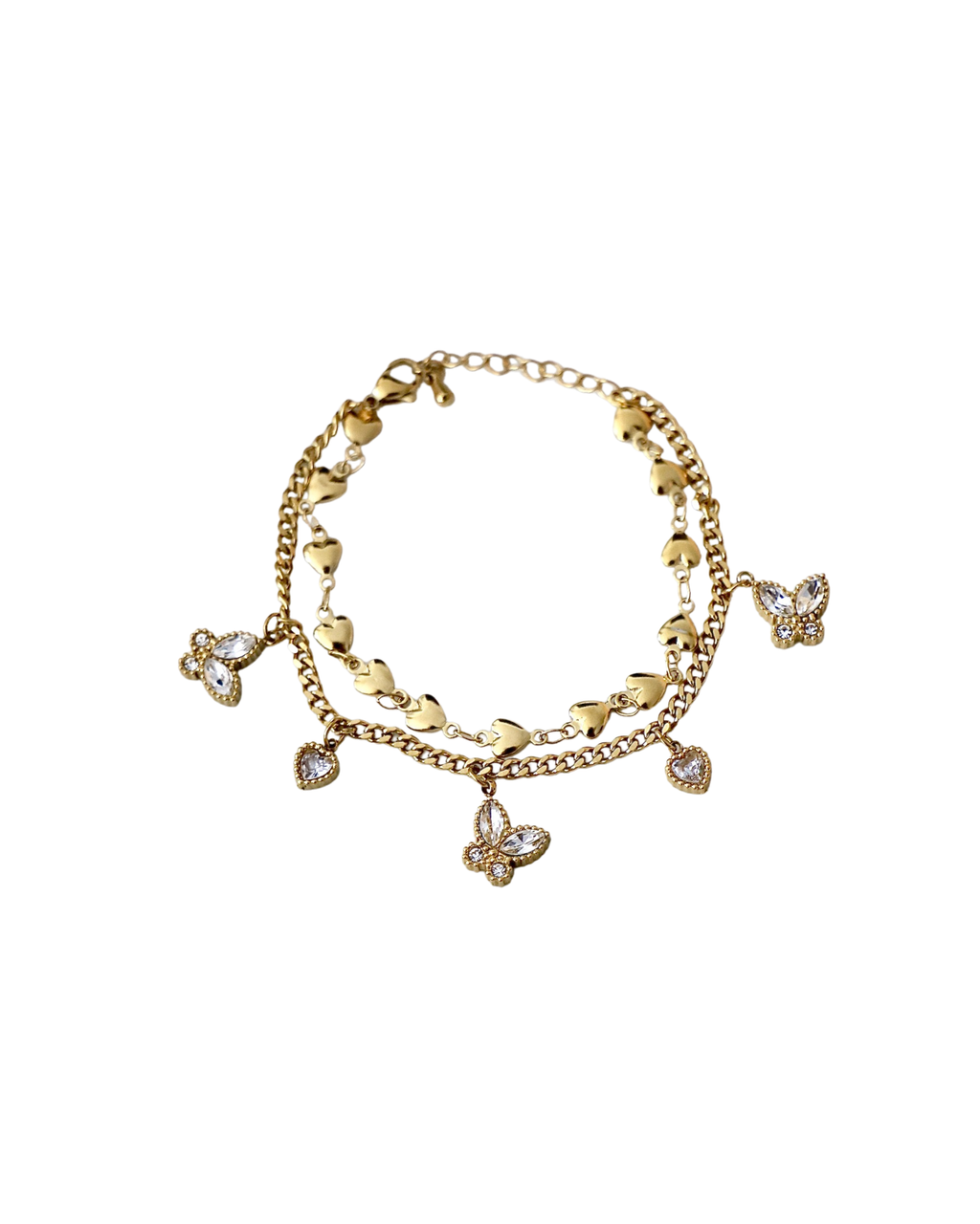Armband “Butterfly Hearts Duo”