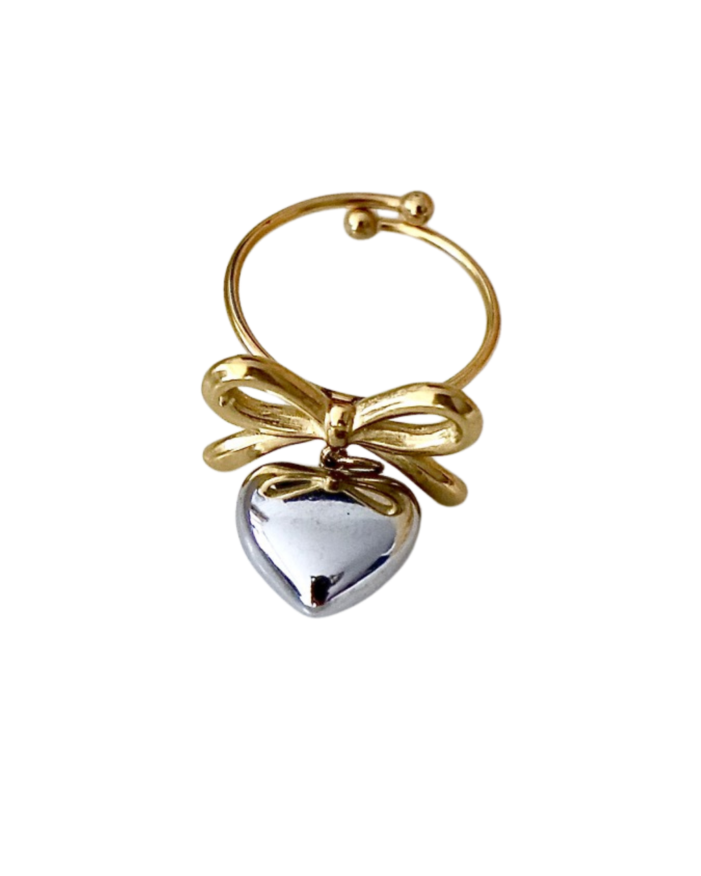 Ring “Bow & Heart Charm”