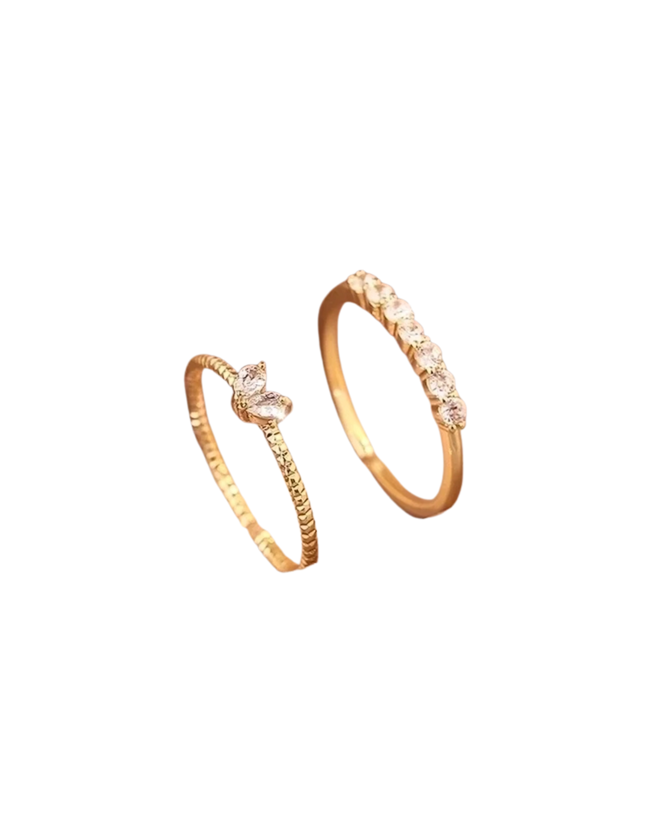 Ring "Duo Sparkle Gold"