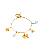 Armband "Bow & Pearl Charms"