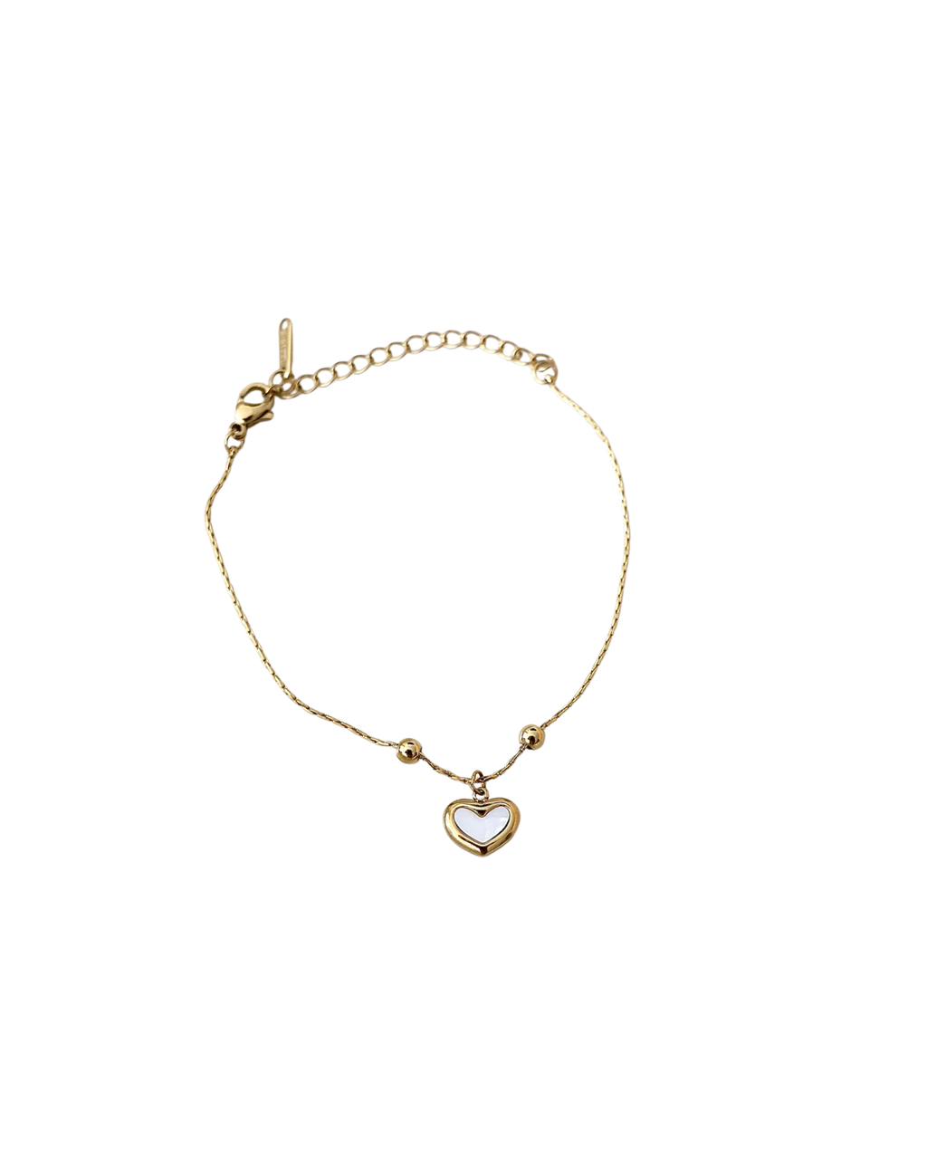 Armband “Mini Heart Pearlwhite”