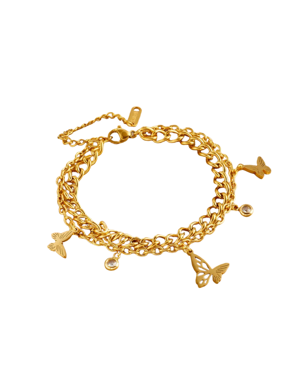 Armband "Golden Butterfly Garden"