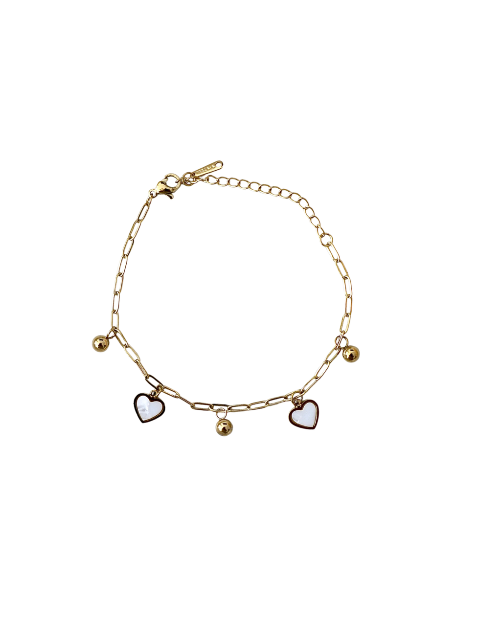 Armband “Heart Drops Pearlwhite”