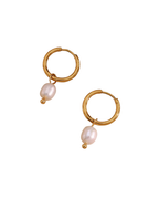 Ohrringe "Pearl Drop Hoops"
