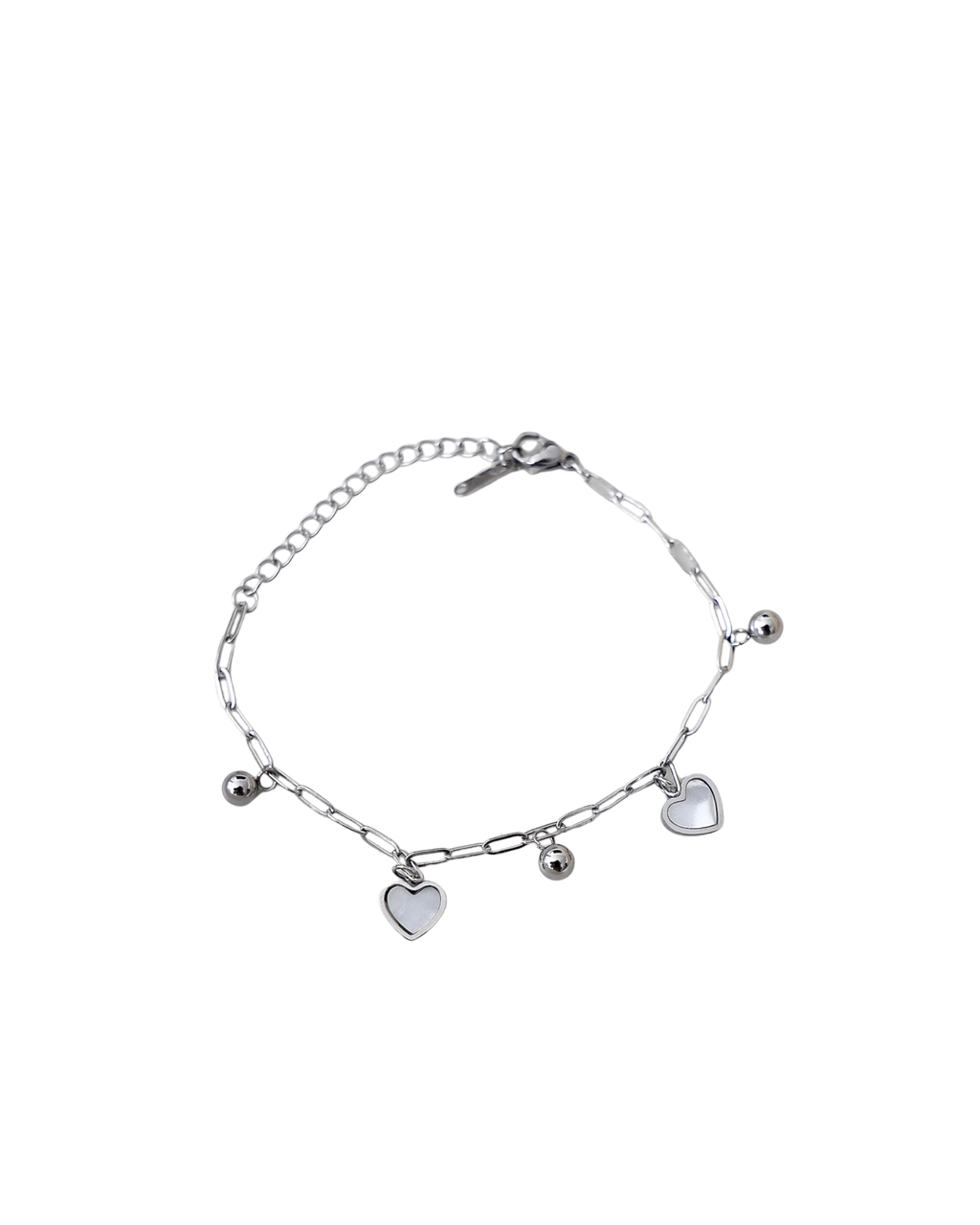 Armband “Heart Drops Silver”