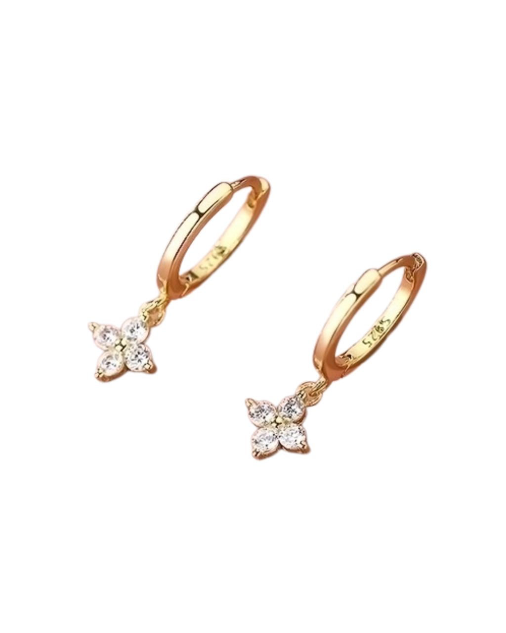 Ohrringe „Little Blossom Gold“, 925 Sterling Silber, vergoldet