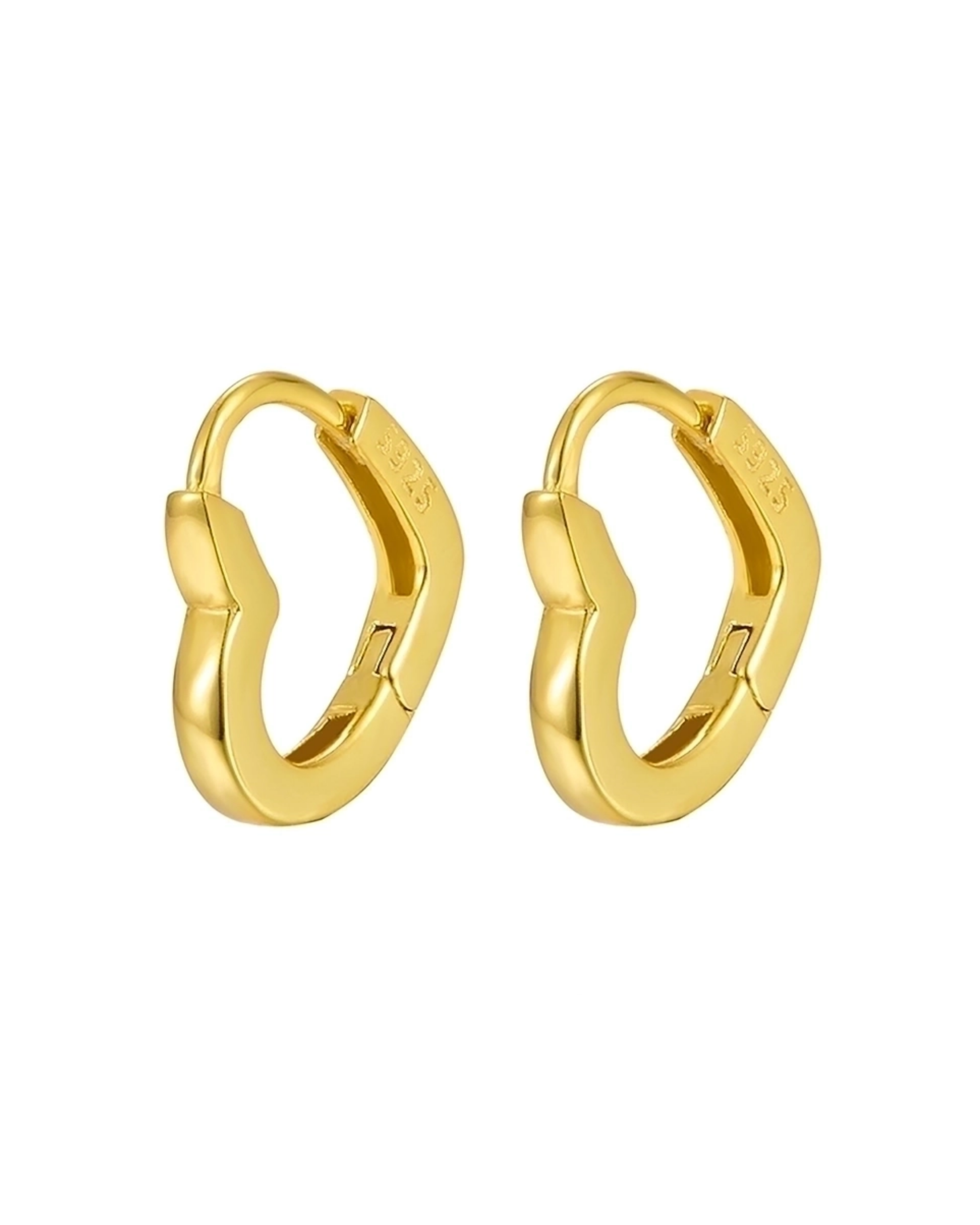 Mini Creolen „Soft Heart“ – 925 Sterlingsilber in Gold