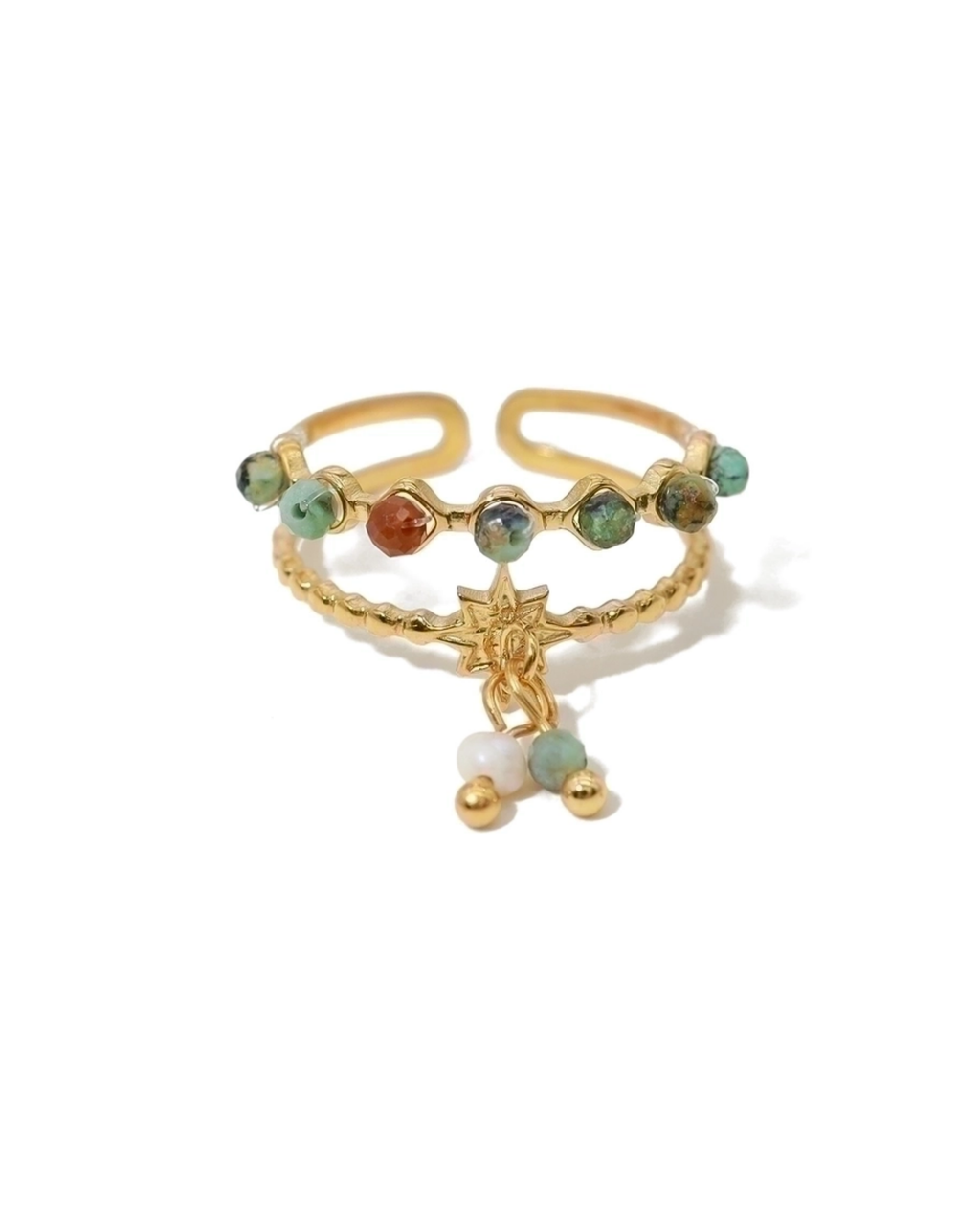 Ring „Stardust Earth“ – Grün