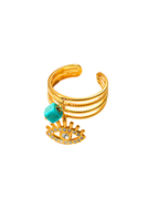 Ring „Evil Eye Balance“ – Türkis