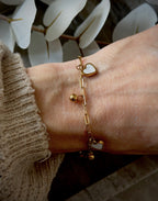 Armband “Heart Drops Pearlwhite”