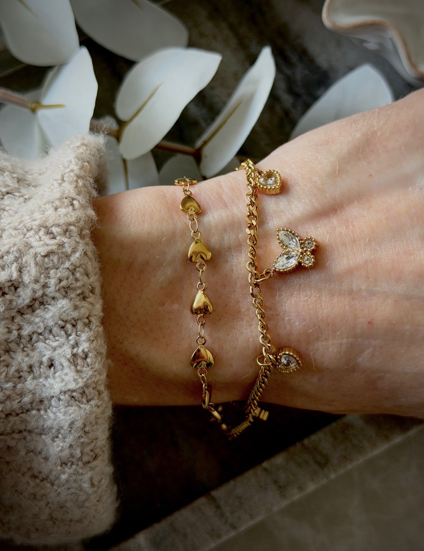 Armband “Butterfly Hearts Duo”