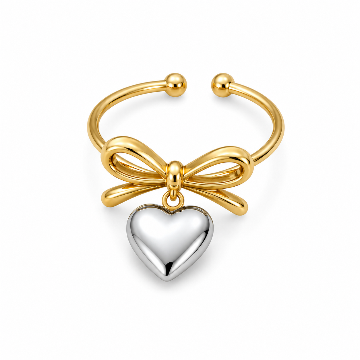 Ring “Bow & Heart Charm”