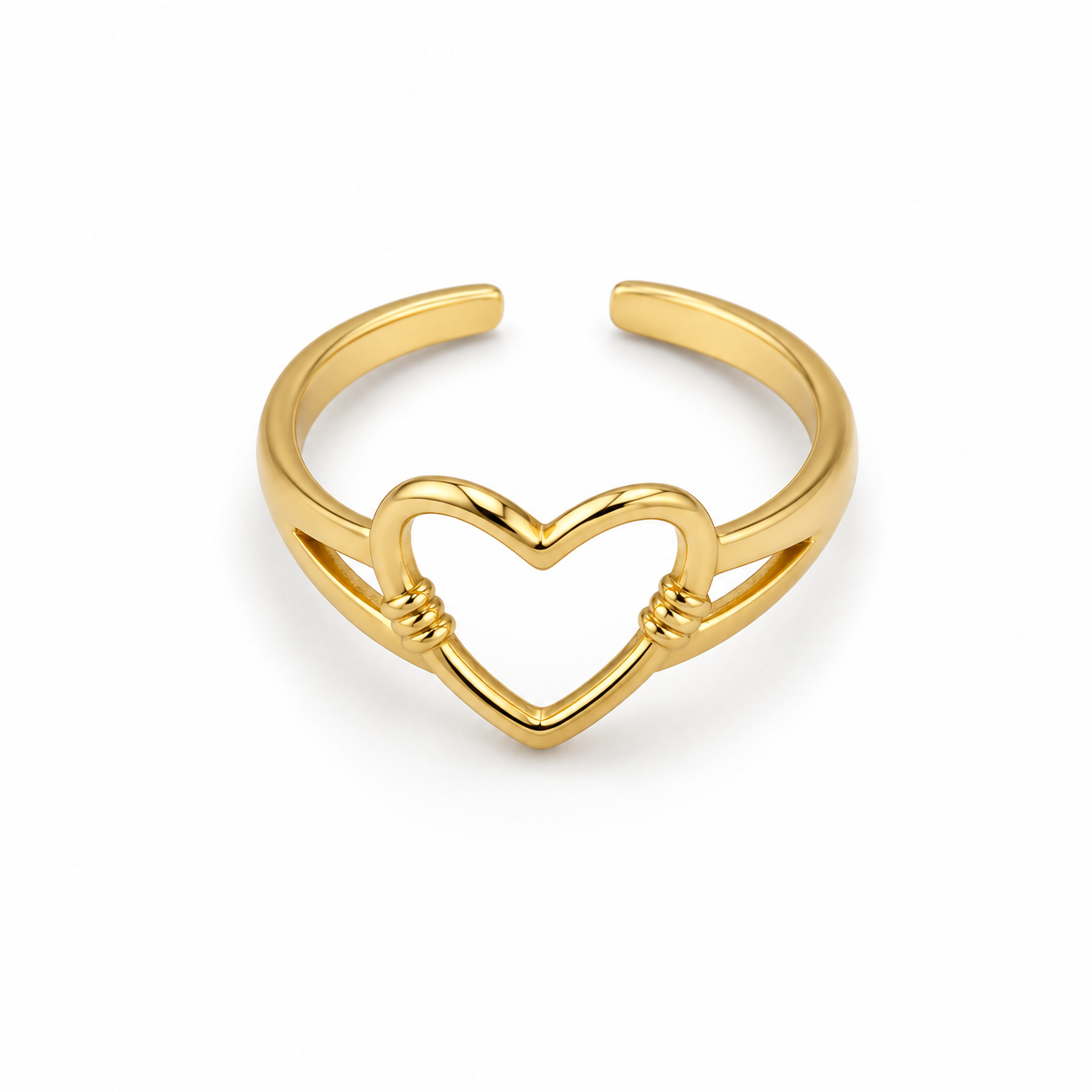 Ring “Twisted Heart Open Ring”