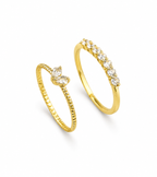 Ring "Duo Sparkle Gold"
