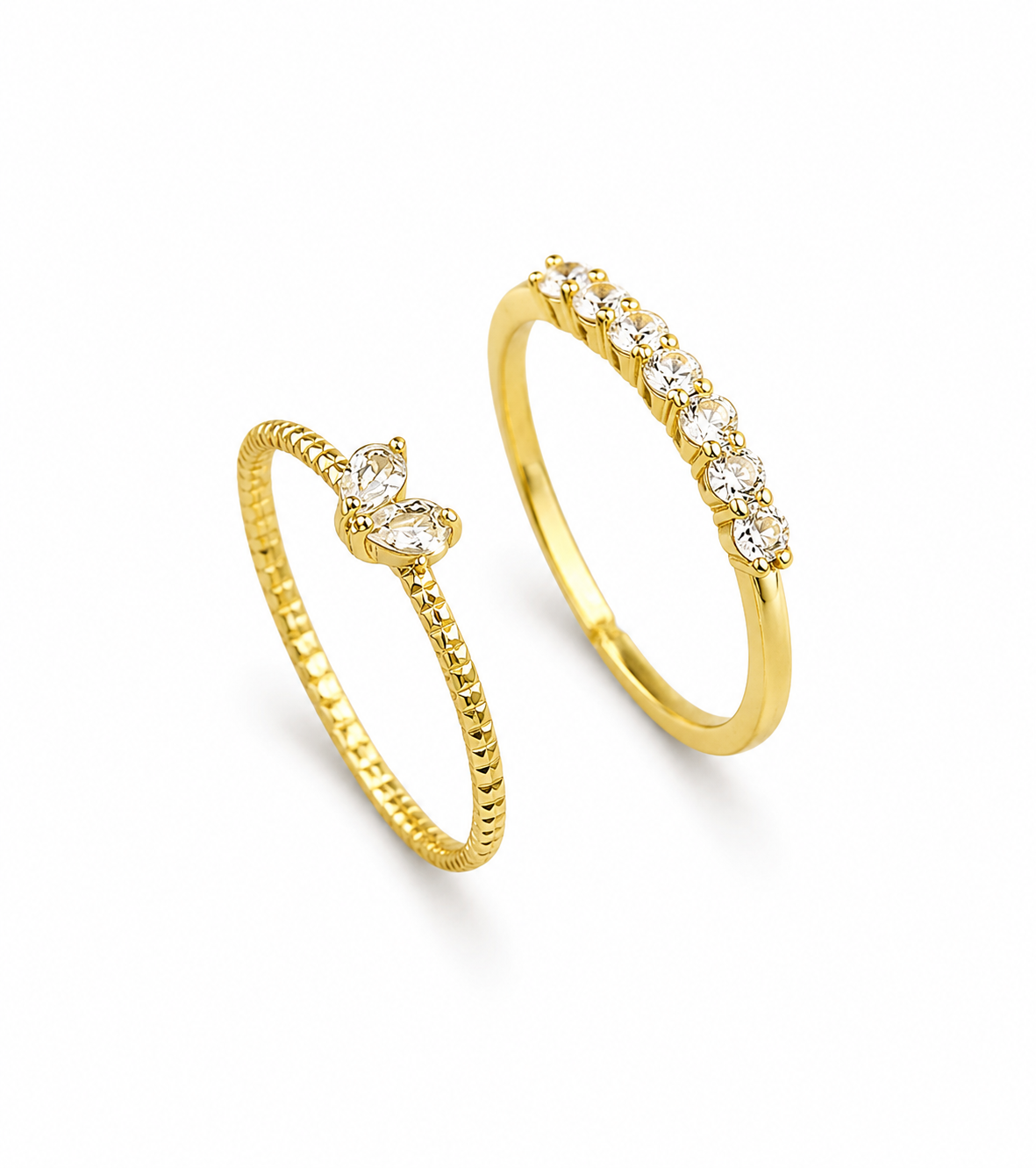 Ring "Duo Sparkle Gold"