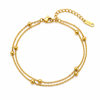 Armband "Double Gold Mini Spheres"