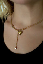 Halskette "Heart & Star Charm"