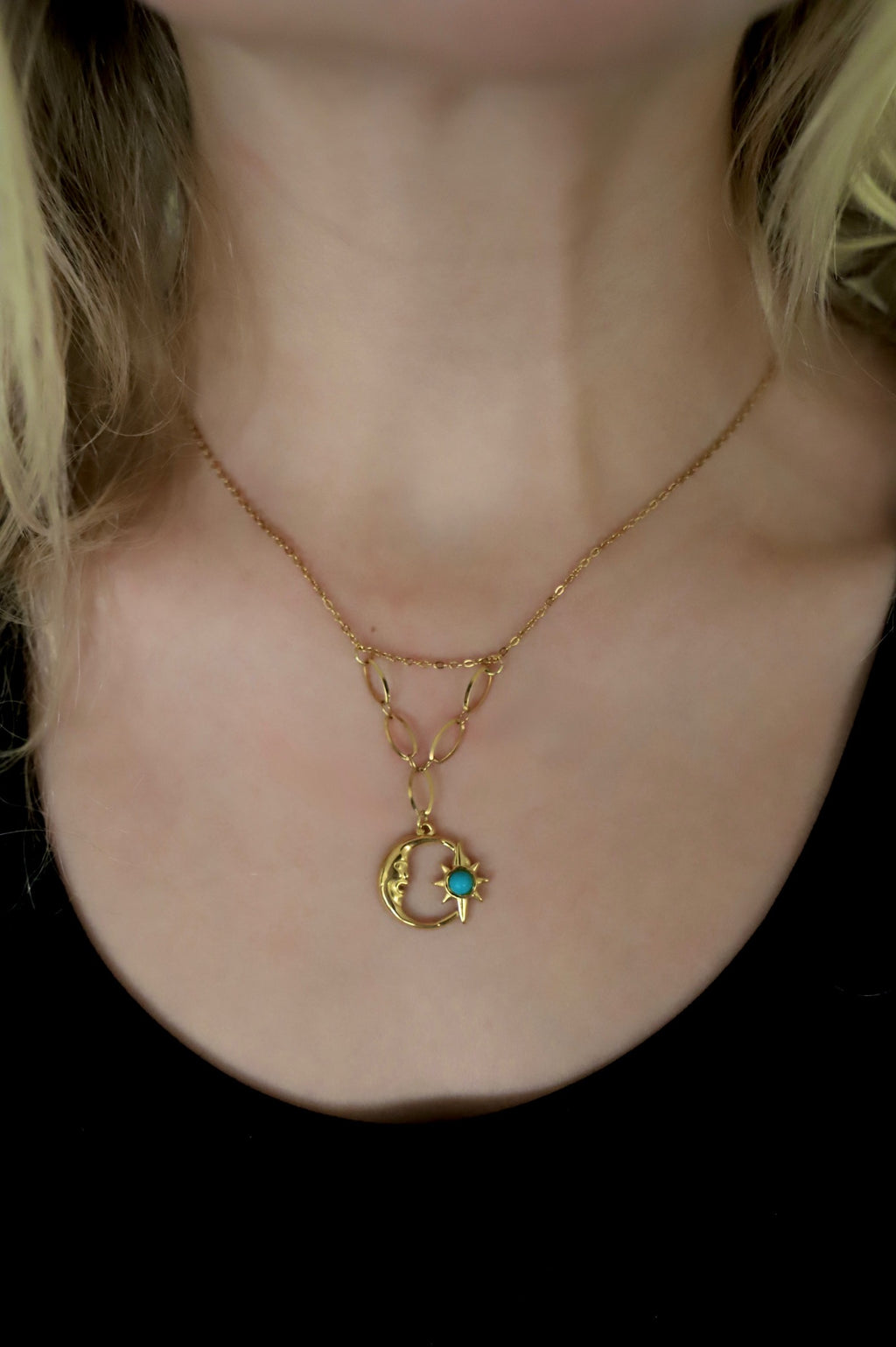 Halskette “Moon & Sun Aura”
