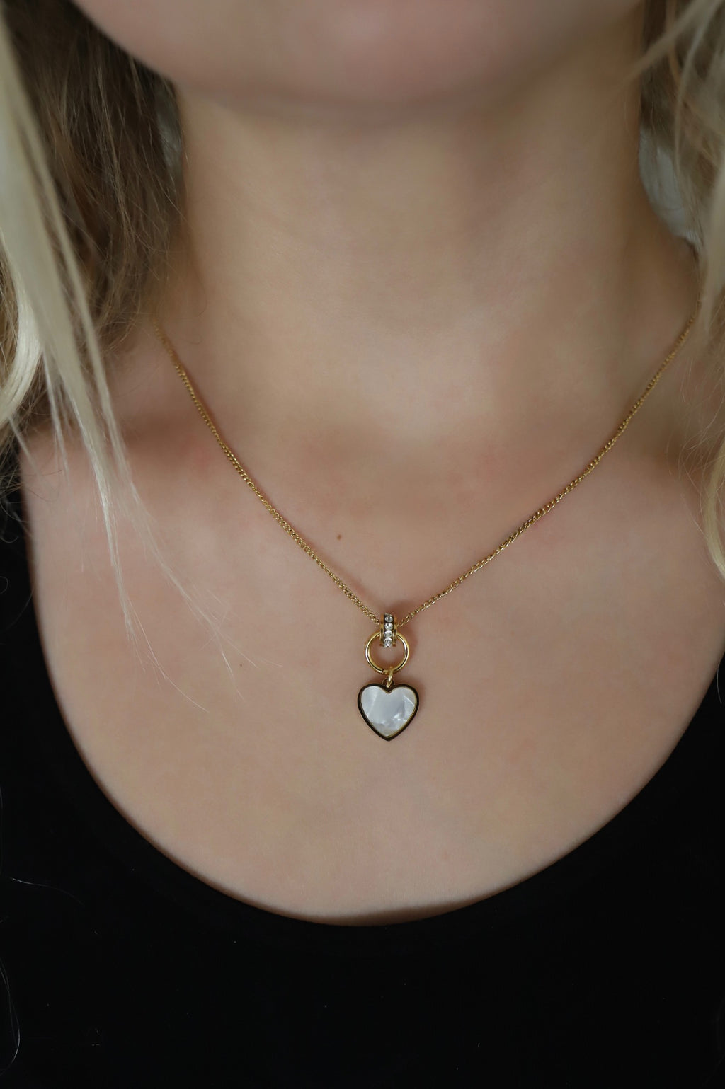 Halskette “Mini Heart Pearlwhite”