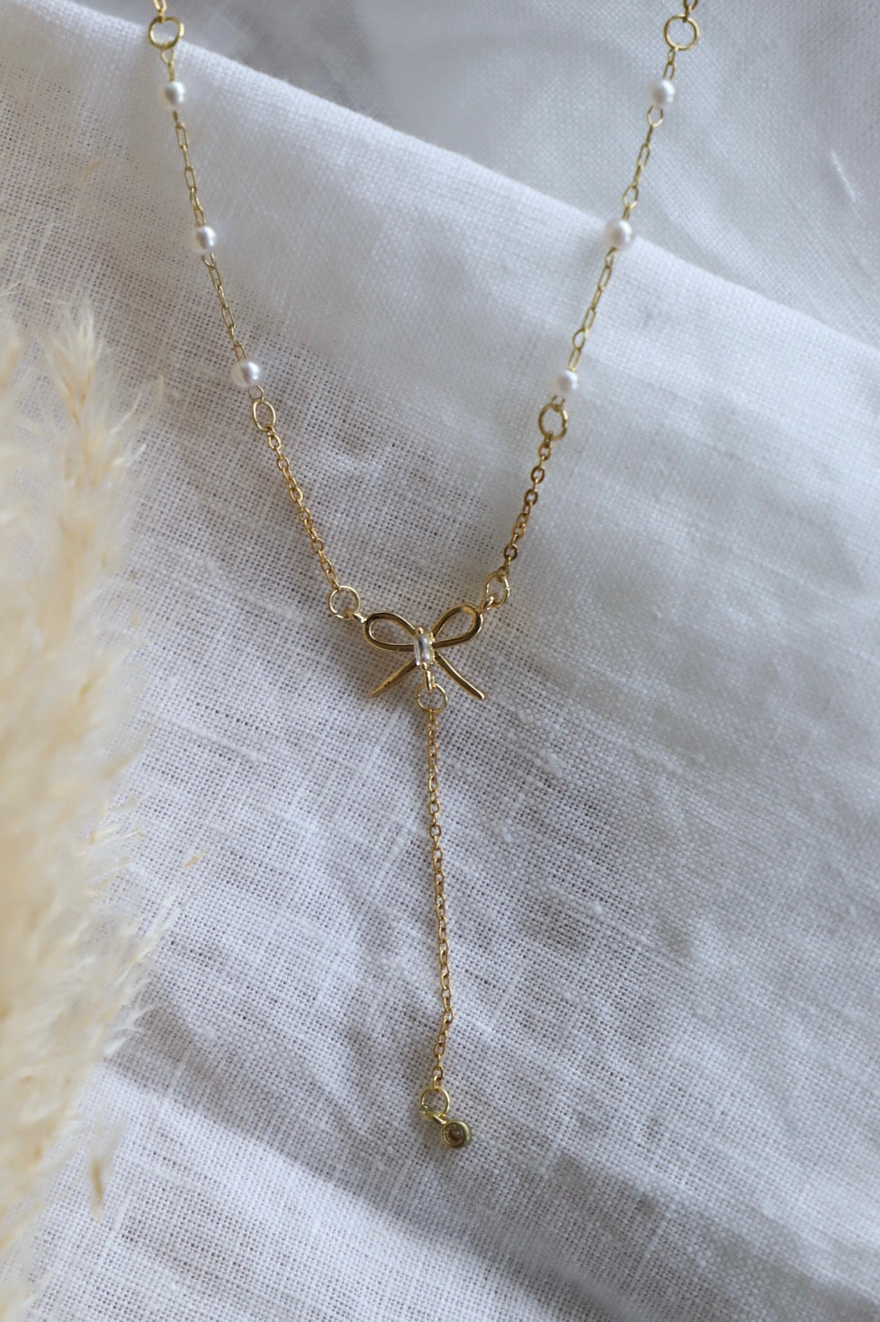 Halskette "Bow & Pearls"