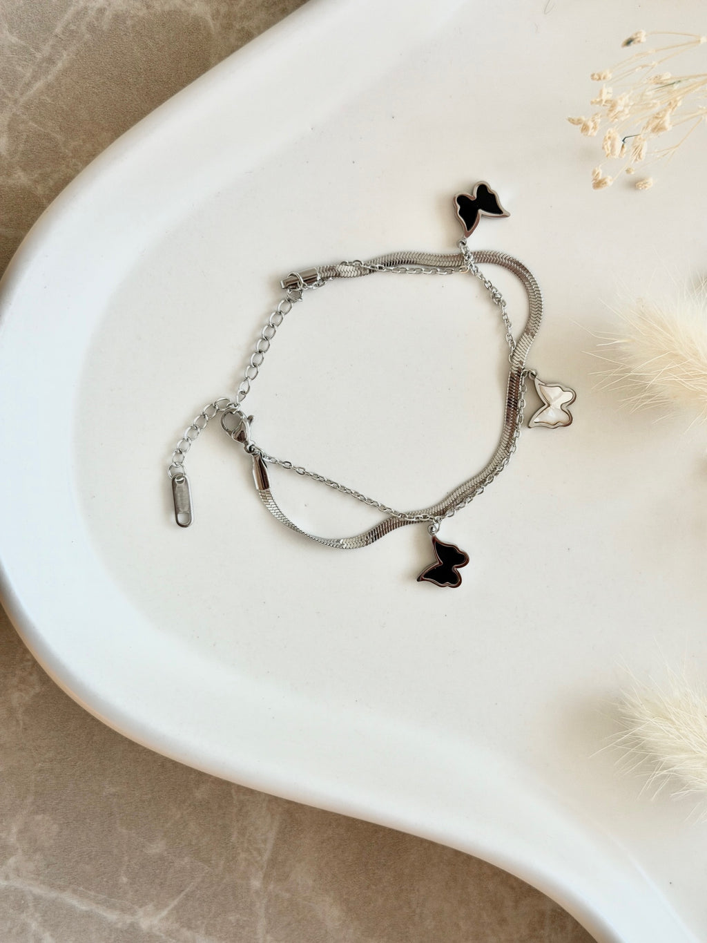 Armband "Black Butterfly Flow"