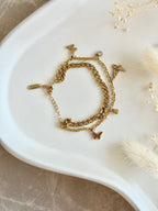 Armband "Golden Butterfly Garden"