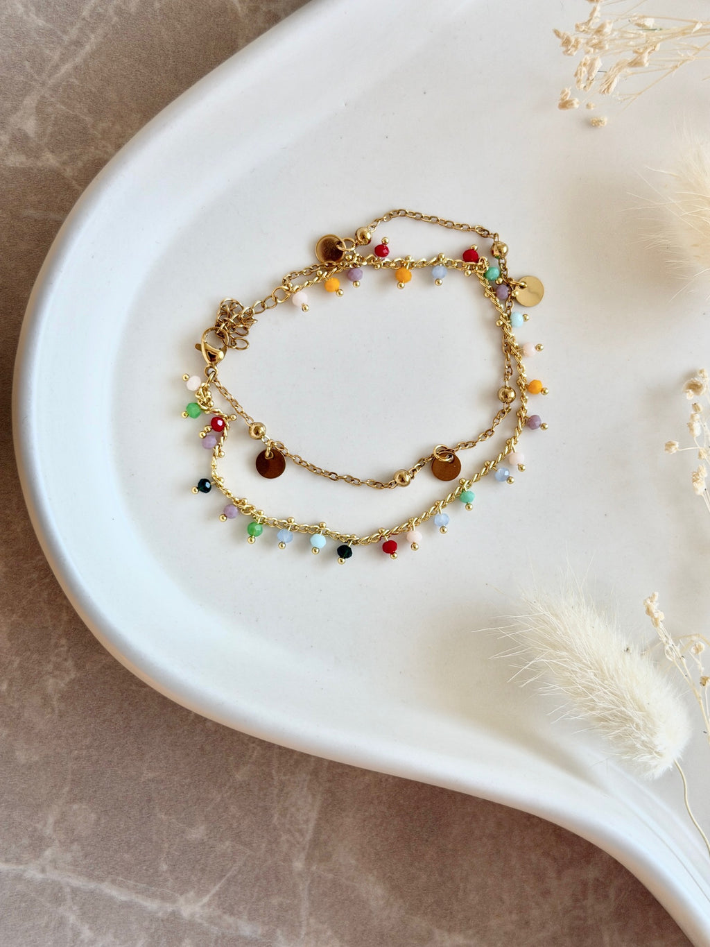 Armband "Rainbow Joy Gold"