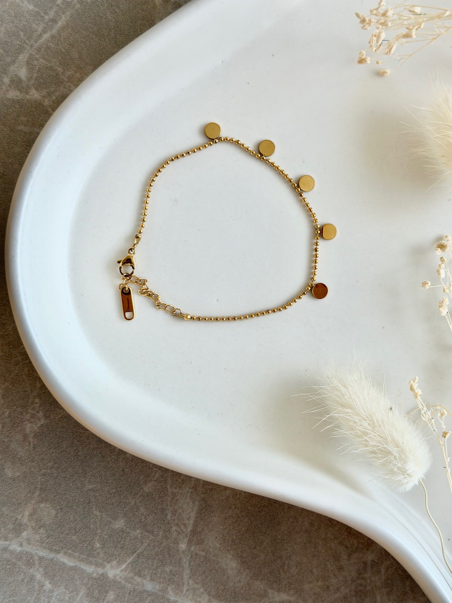 Armband "Golden Dots"