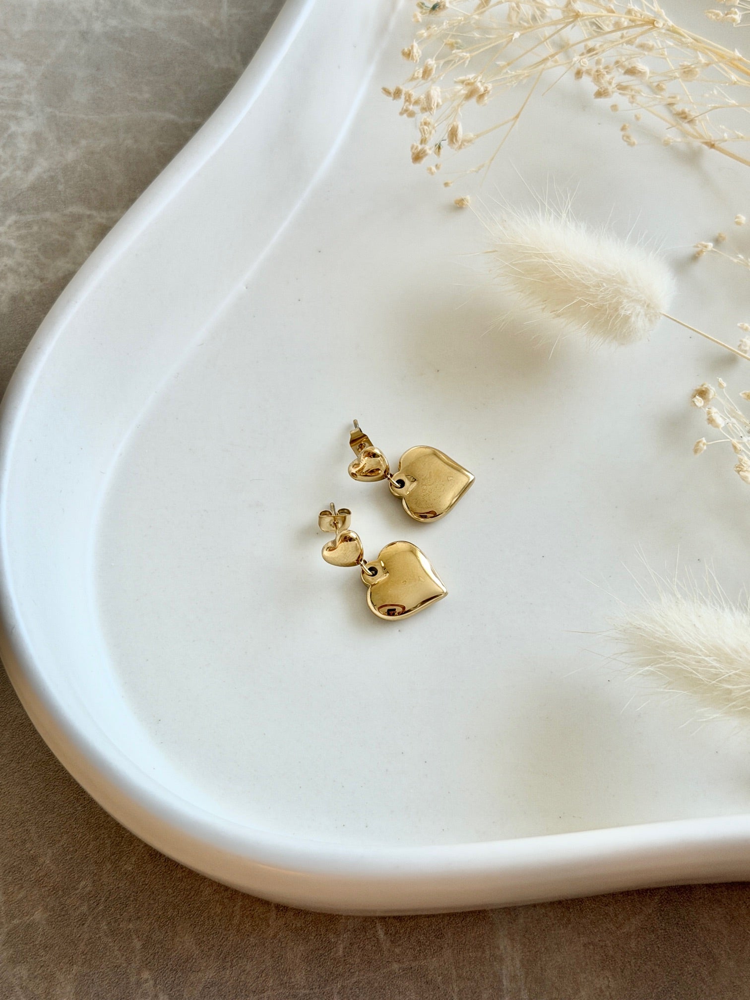 Ohrringe "Heart Drop Gold"
