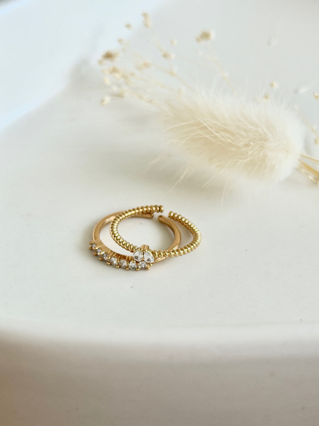 Ring "Duo Sparkle Gold"