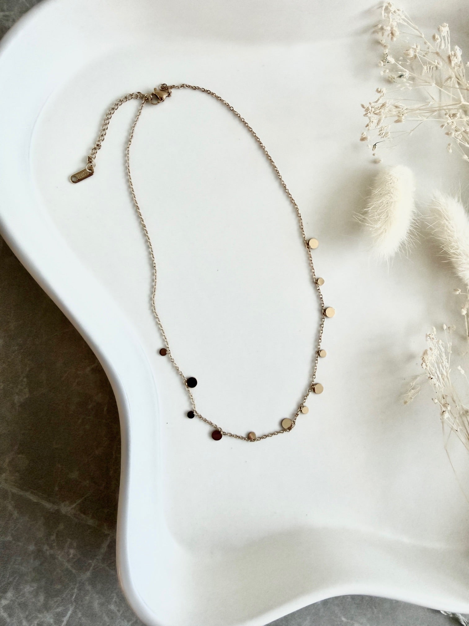 Halskette "Circle Dots Gold"