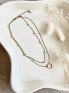 Halskette "Double Layer Circle Gold"