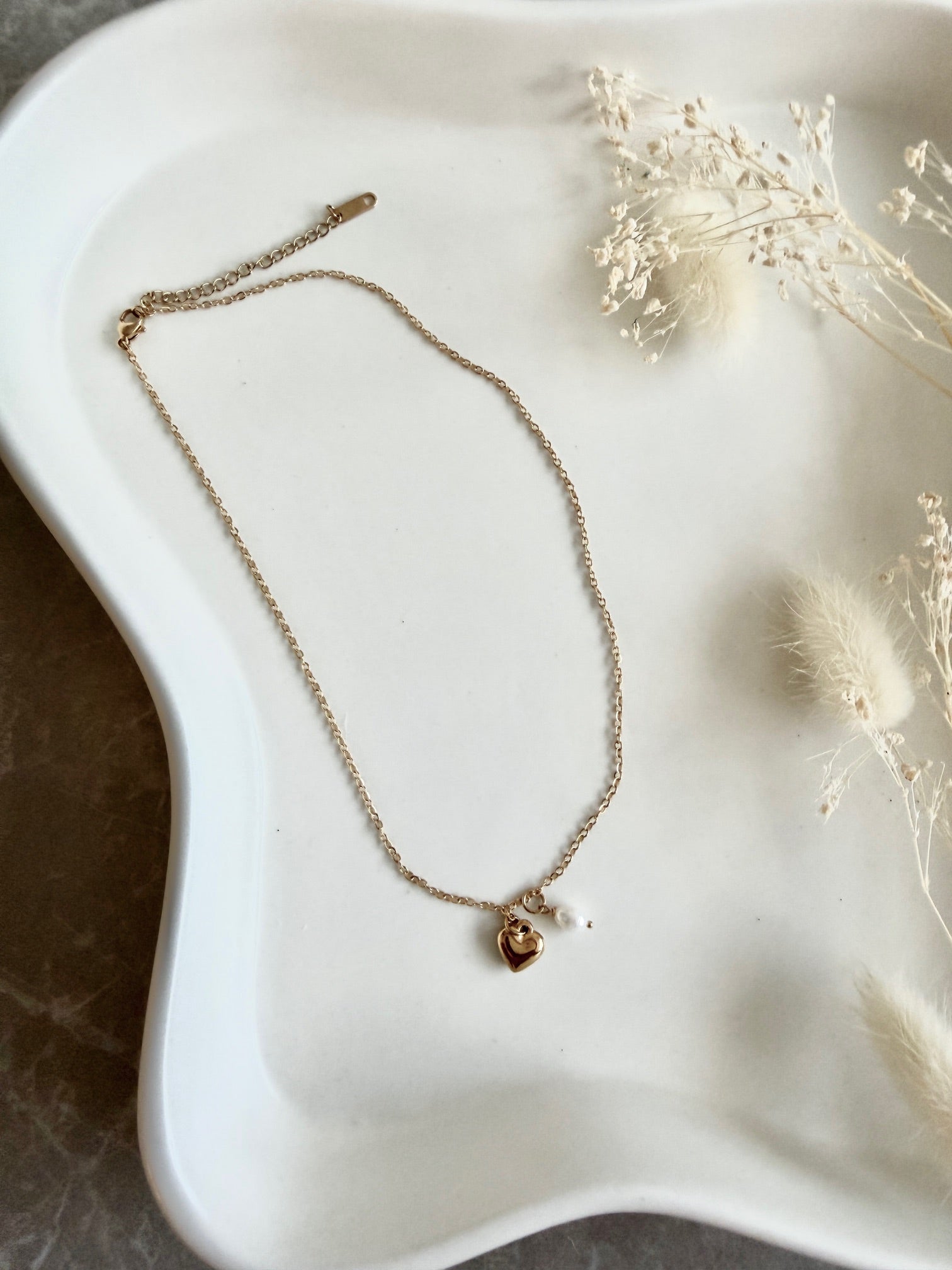 Halskette "Heart & Pearl"