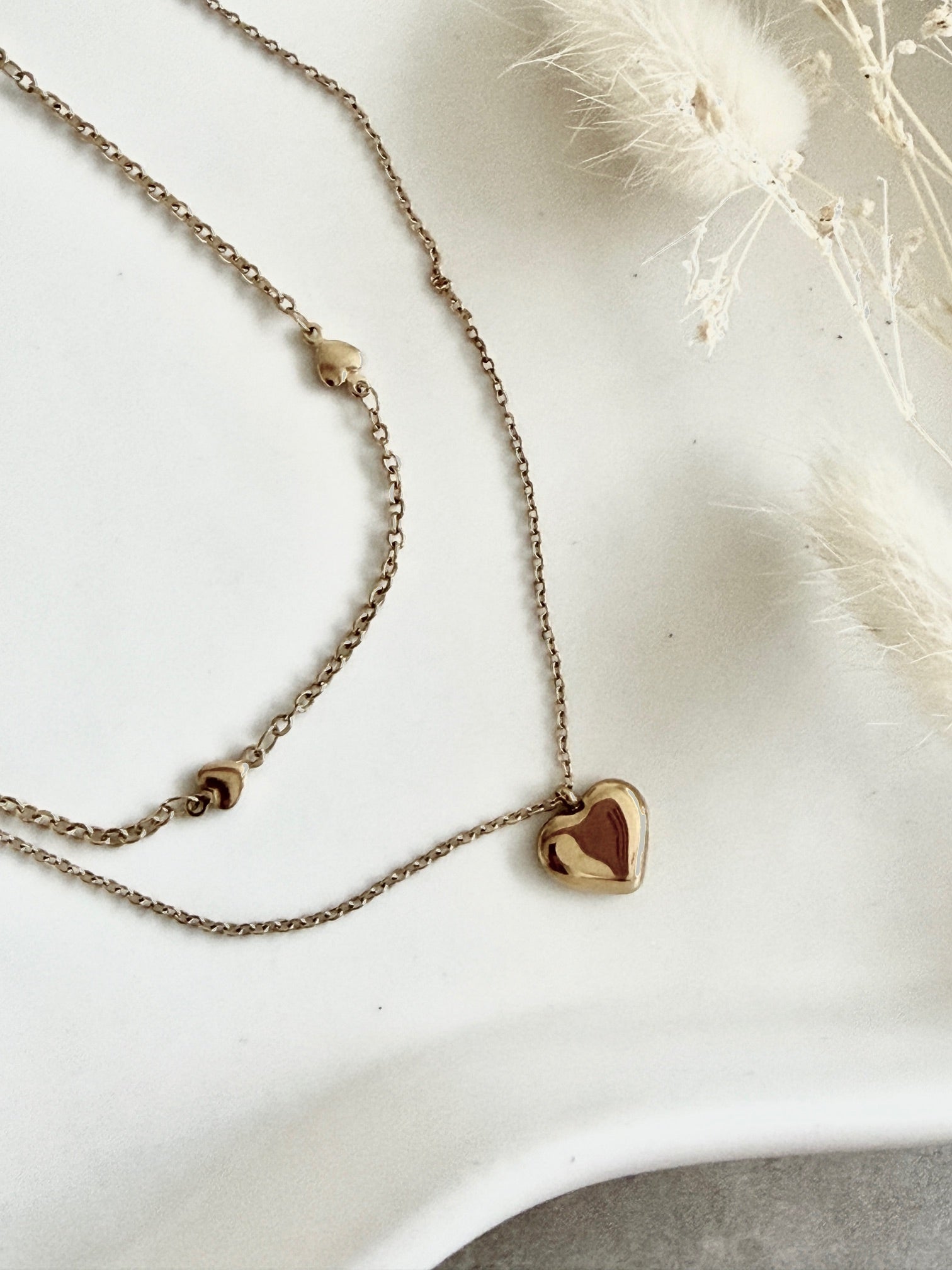 Halskette "Double Layer Mini Hearts"