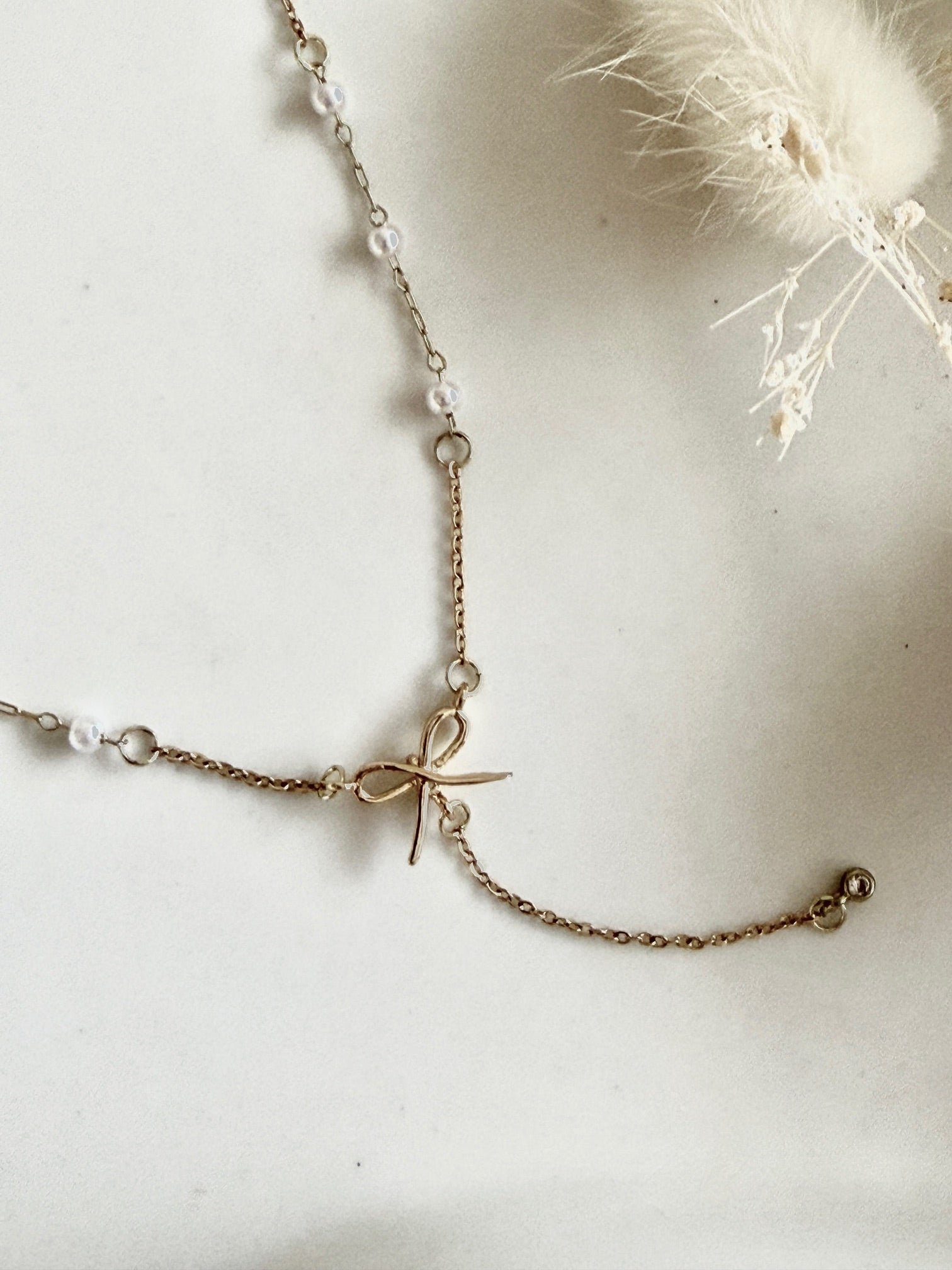 Halskette "Bow & Pearls"