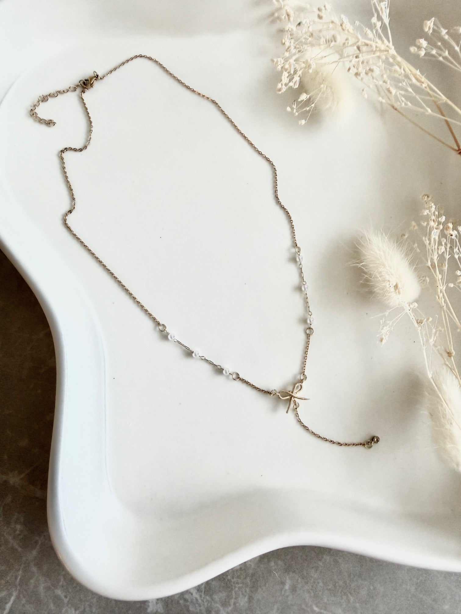 Halskette "Bow & Pearls"