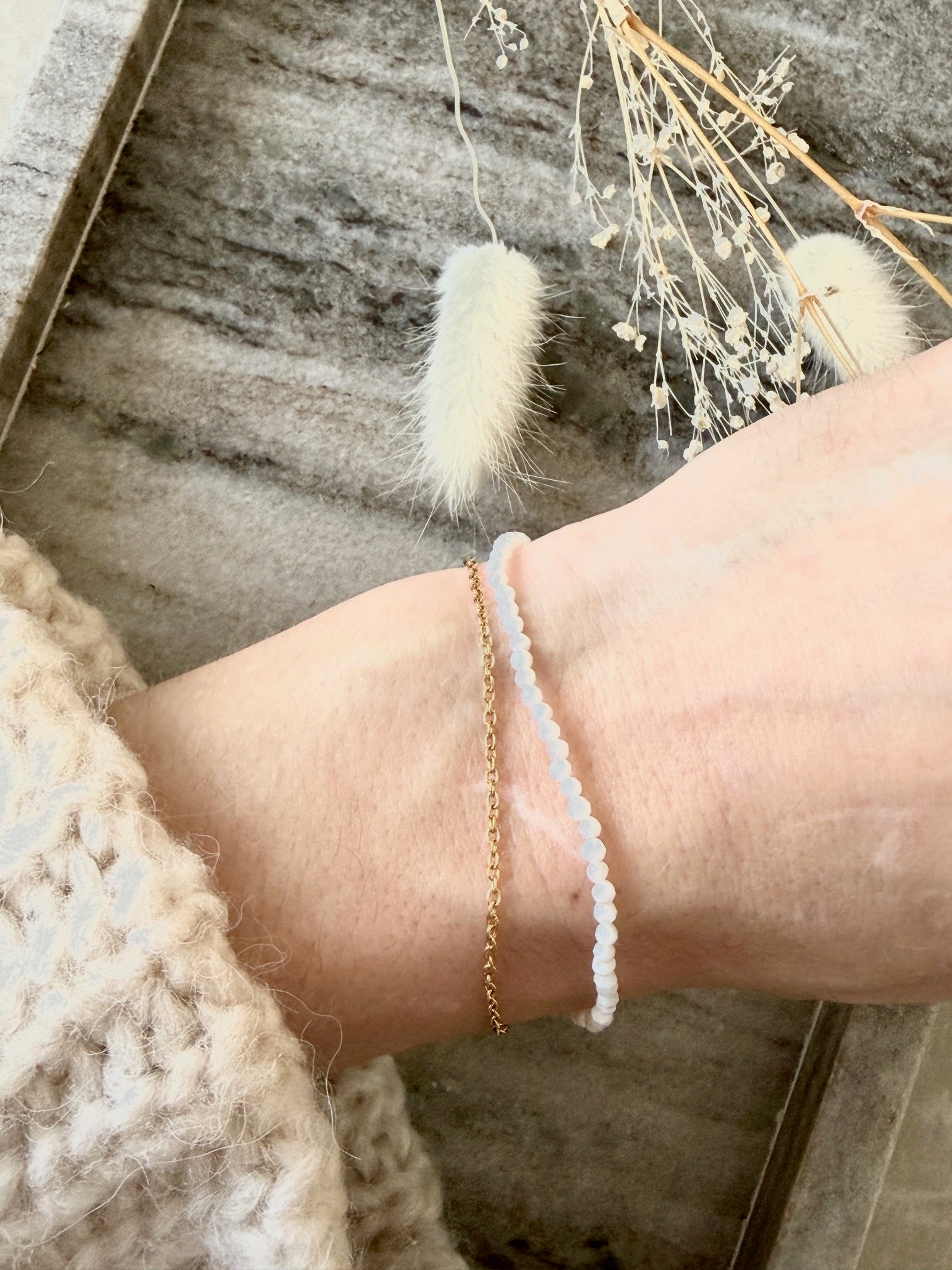 Armband "Milky Pearl Duo"
