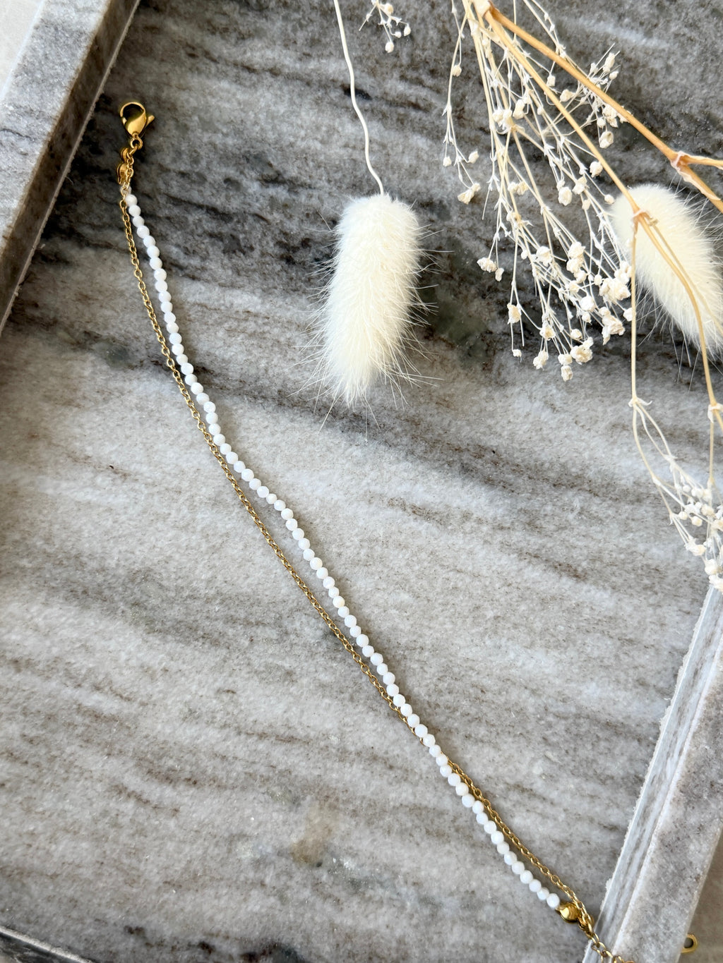 Armband "Milky Pearl Duo"