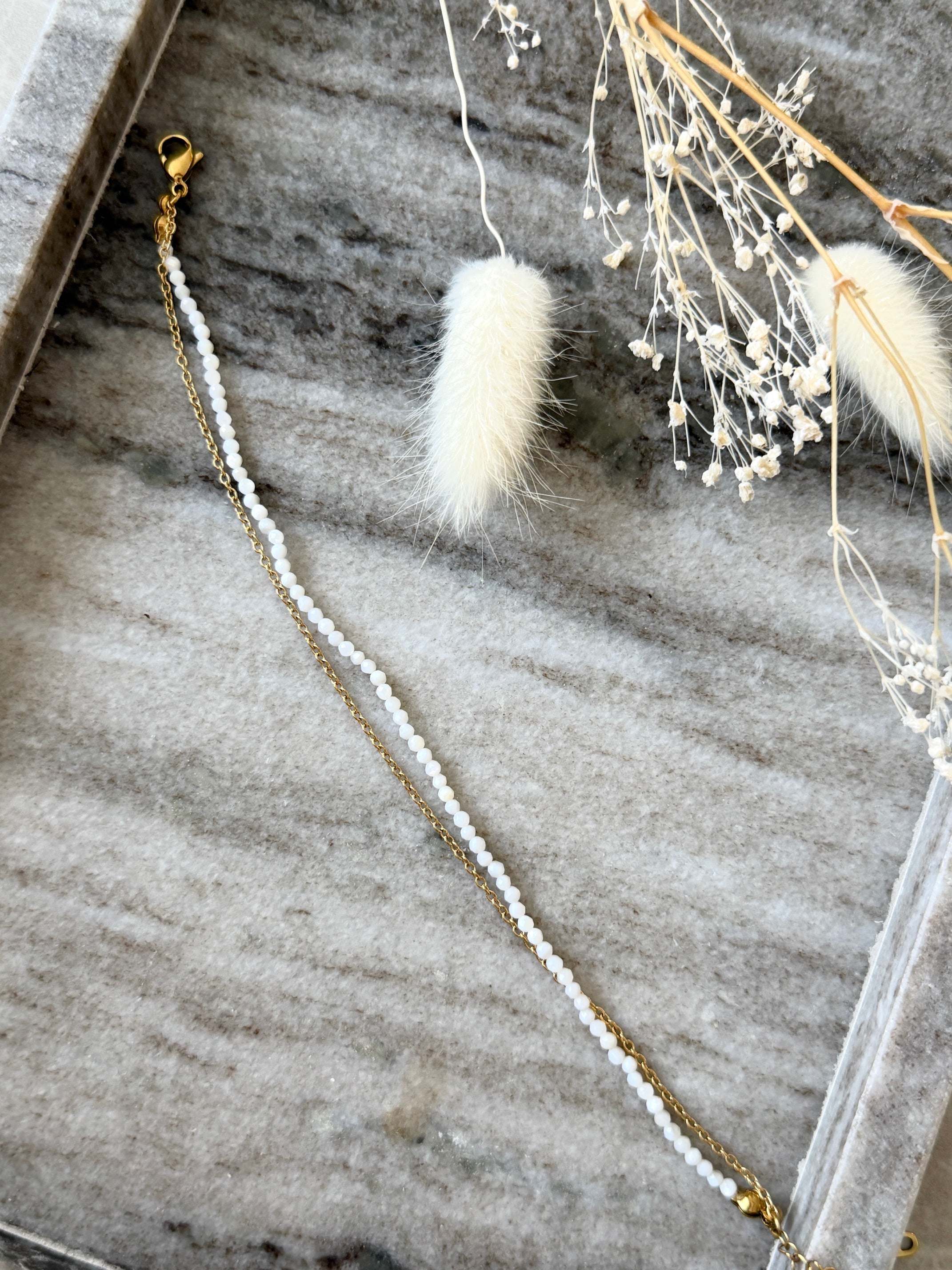 Armband "Milky Pearl Duo"