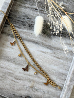 Armband "Golden Butterfly Garden"