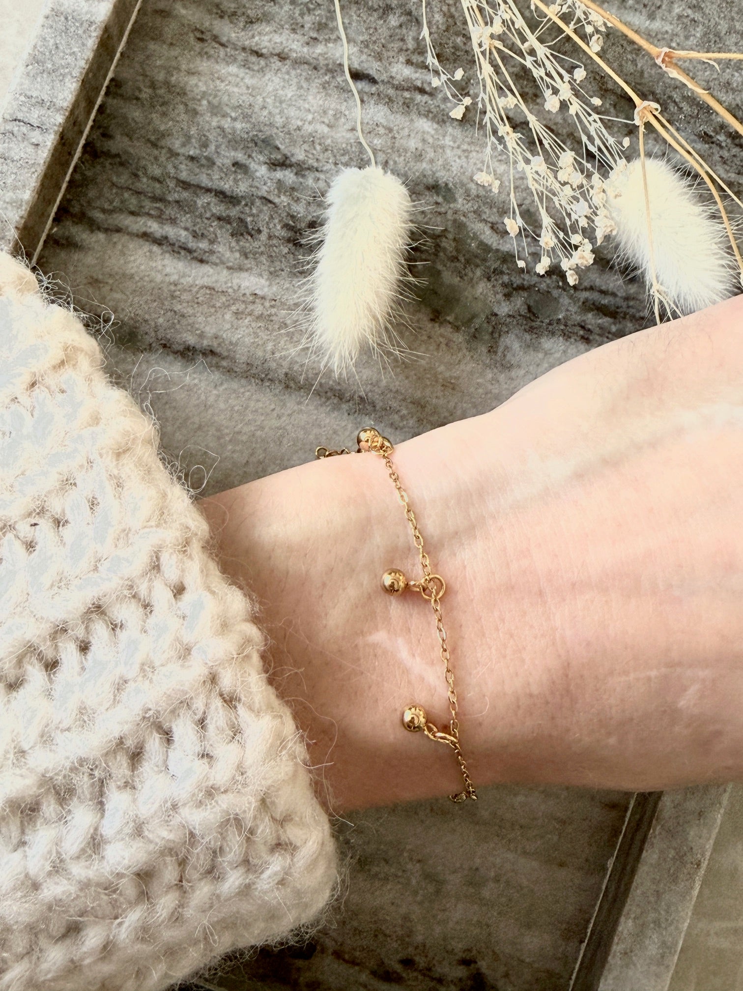 Armband "Golden Sphere Charm"