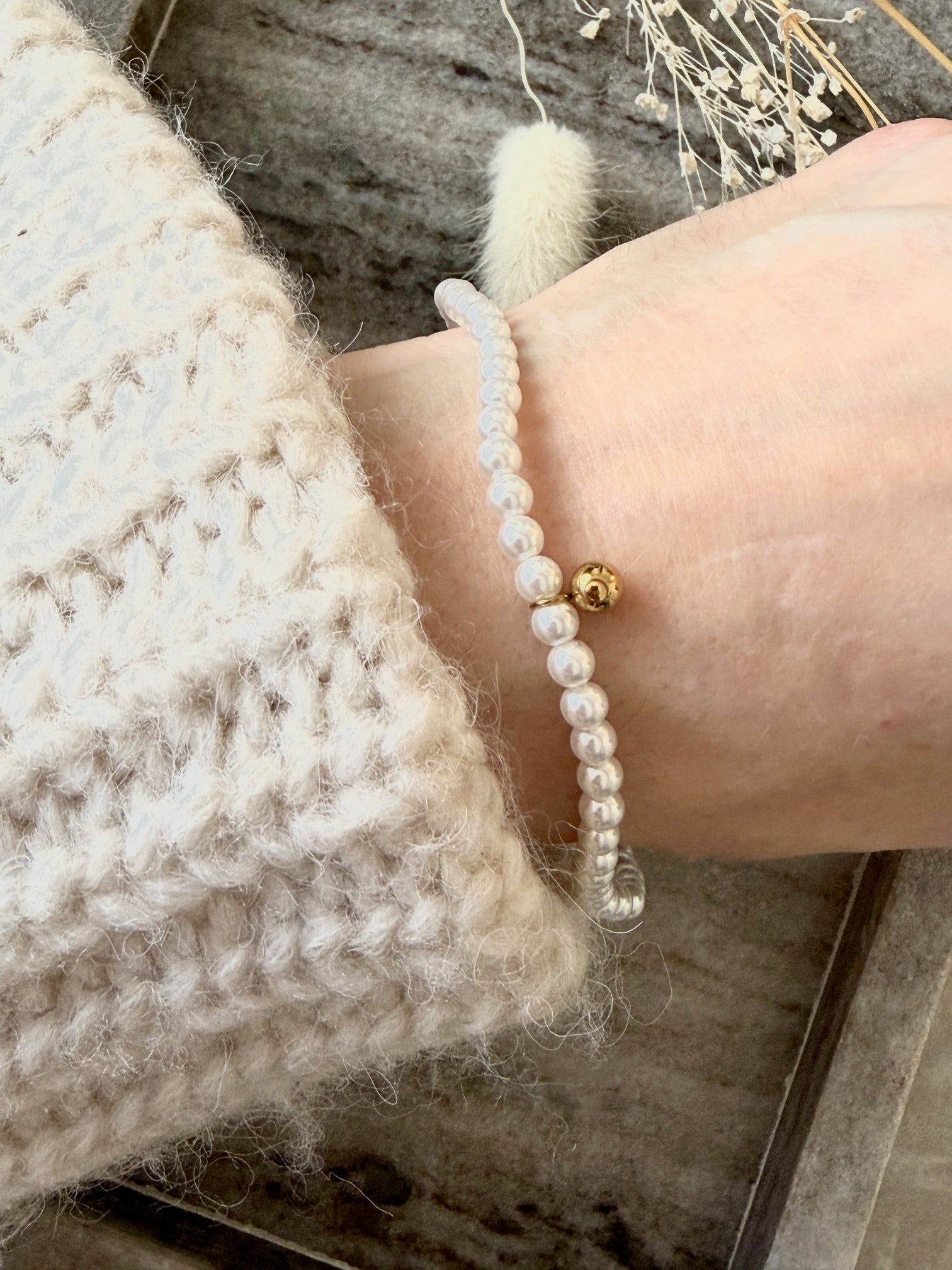 Armband "Classic Pearl Gold"