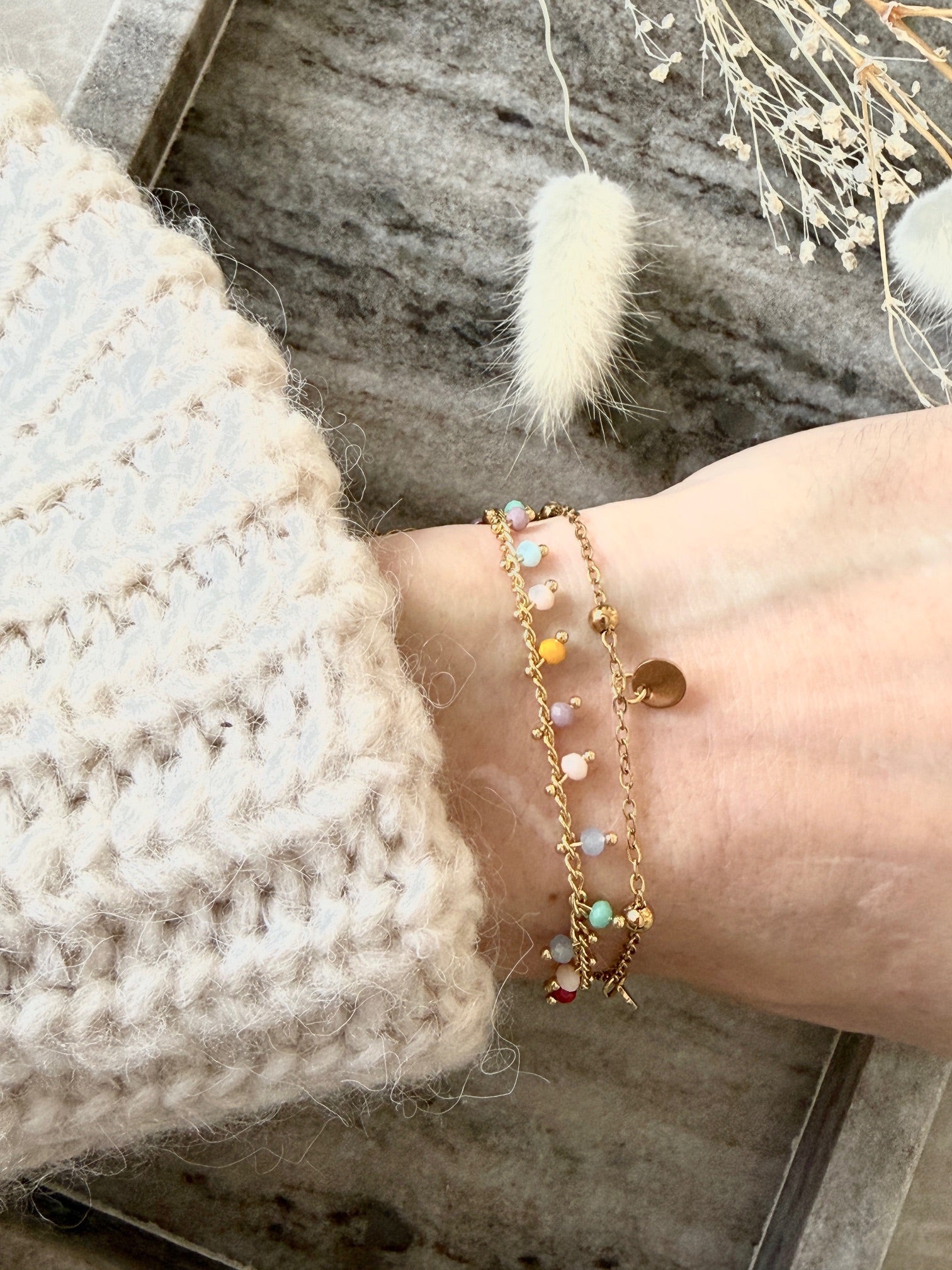 Armband "Rainbow Joy Gold"