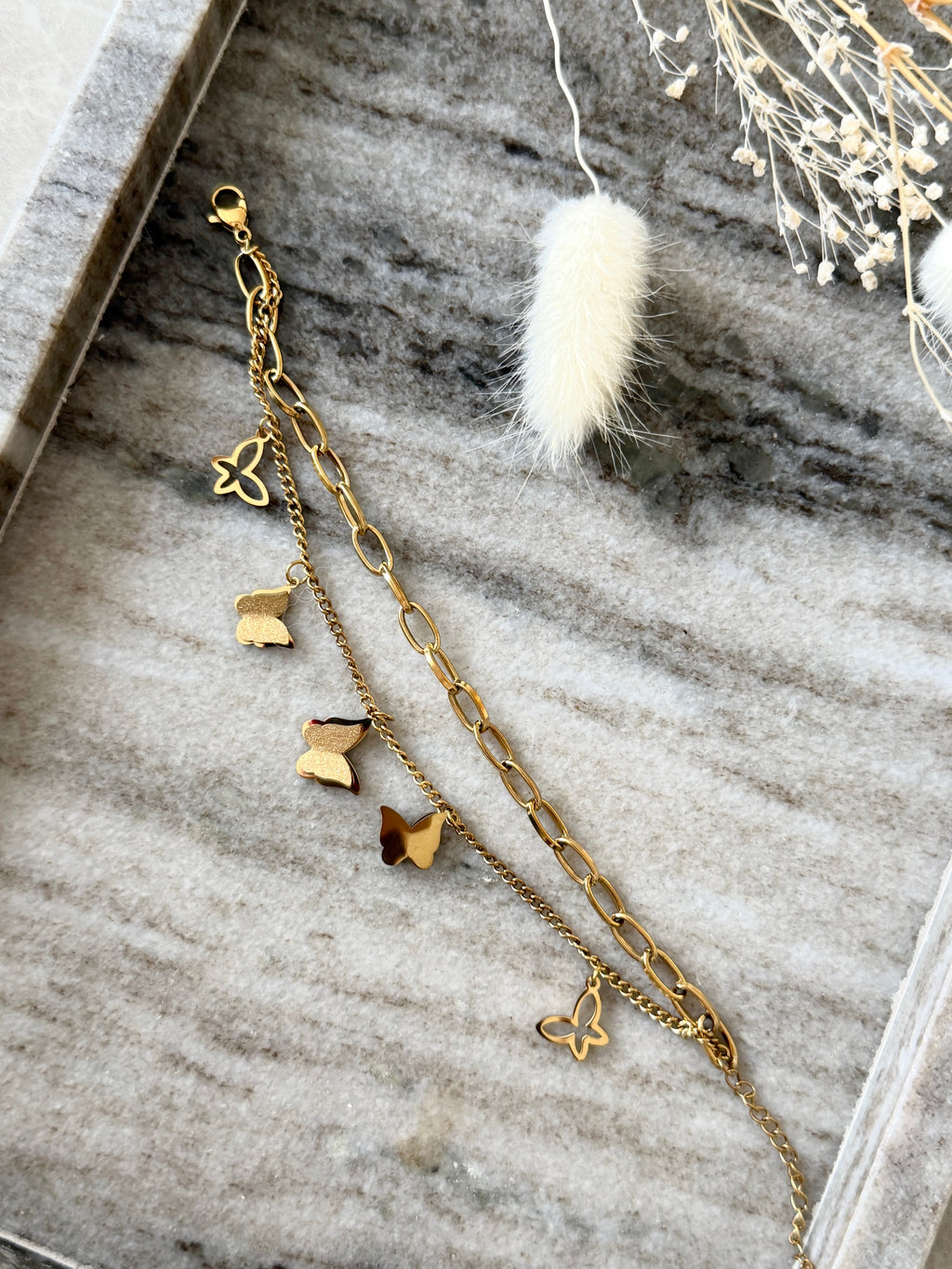 Armband "Golden Butterfly Dreams"