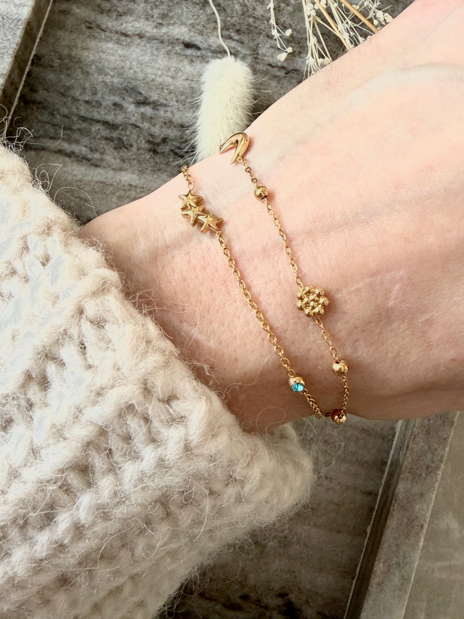 Armband "Moon & Stars Duo"