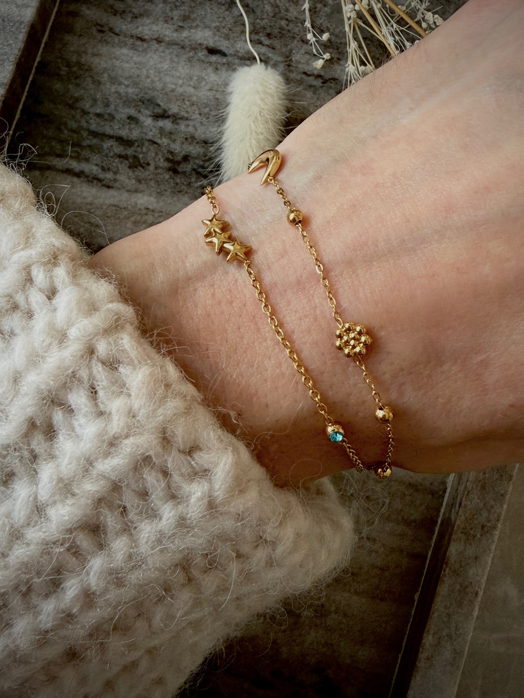 Armband "Moon & Stars Duo"
