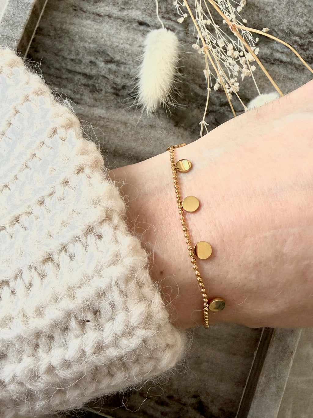 Armband "Golden Dots"