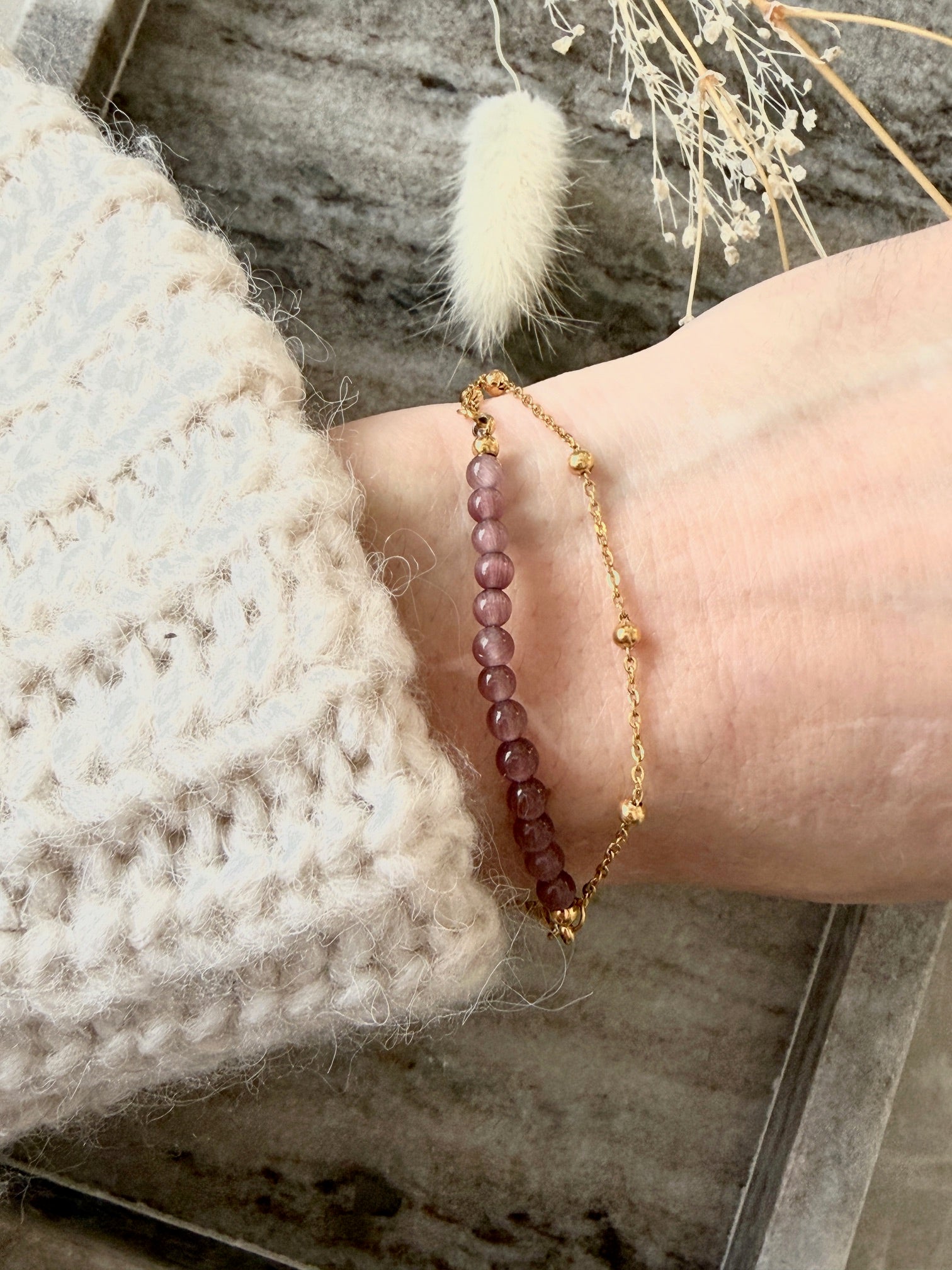 Armband "Berry Glow"