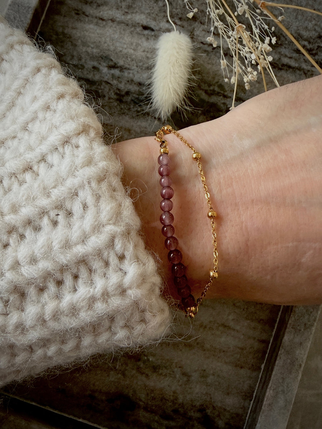 Armband "Berry Glow"
