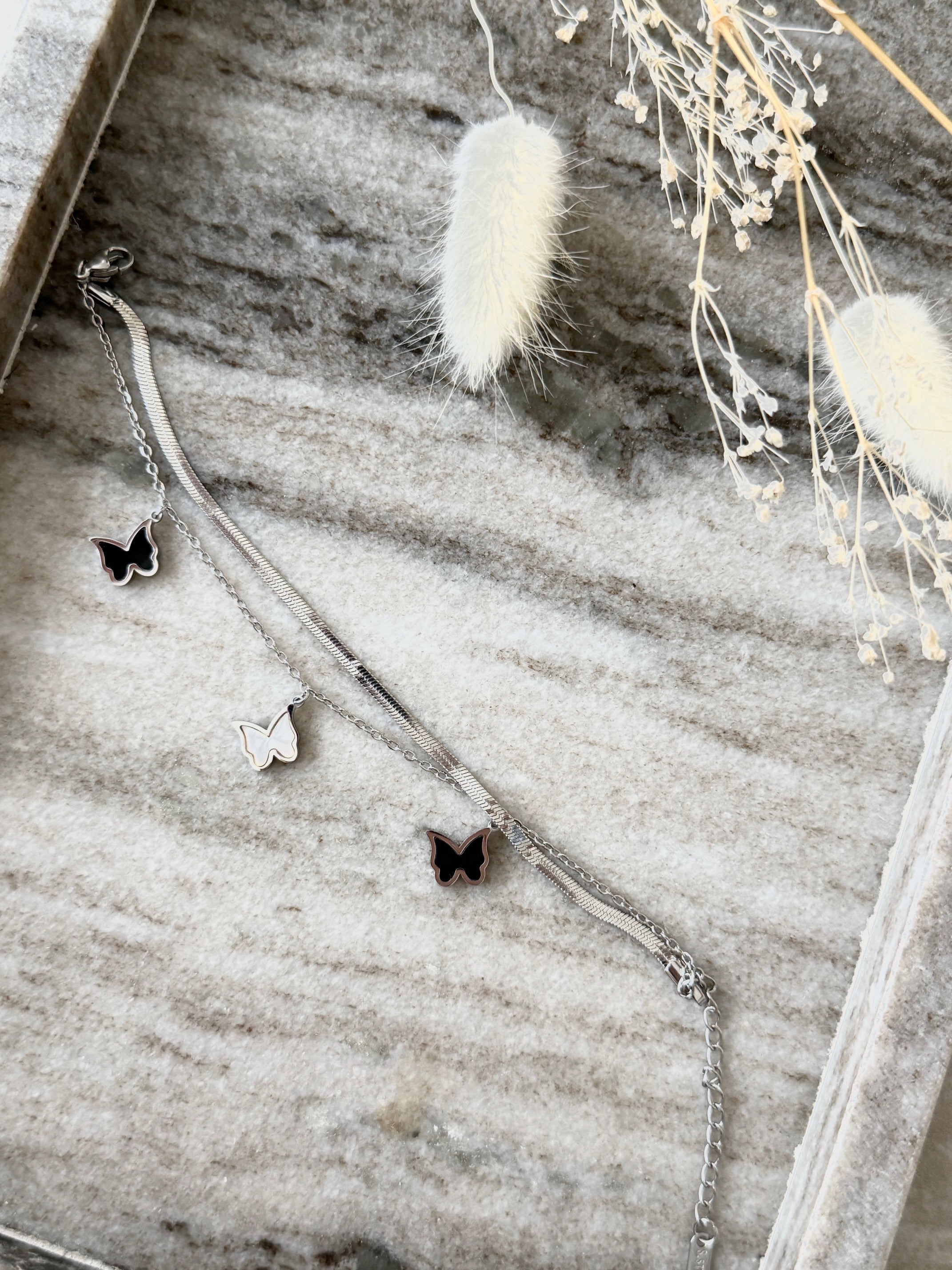 Armband "Black Butterfly Flow"